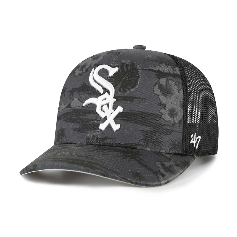 Casquette ajustable noire pour homme des Chicago White Sox Fiji Trucker '47