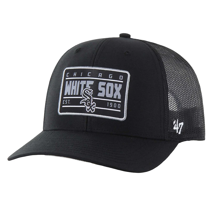 Casquette ajustable Hardline Trucker noire Chicago White Sox '47 pour homme