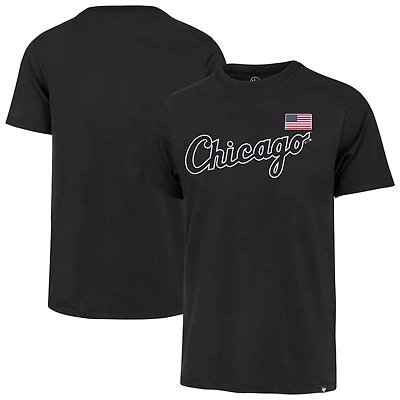 T-shirt homme noir '47 Chicago White Sox Heritage avec drapeau américain