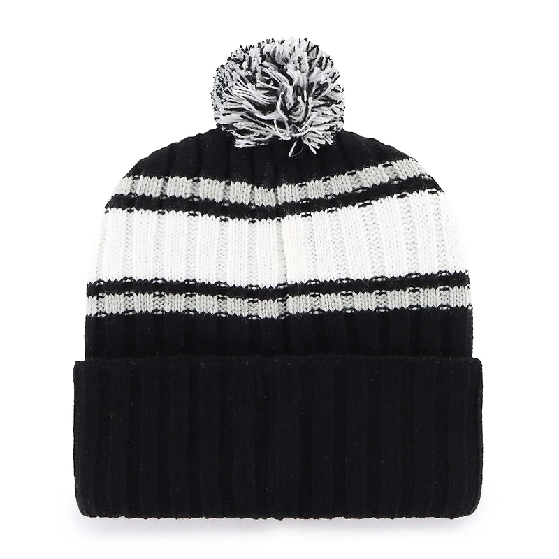 Men's '47  Black Chicago White Sox Plateau Cuffed Knit Hat with Pom