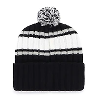 Men's '47  Black Chicago White Sox Plateau Cuffed Knit Hat with Pom