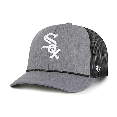 Men's '47 Charcoal Chicago White Sox Carbon Rope Trucker Adjustable Hat