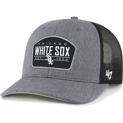 Men's '47 Charcoal Chicago White Sox Slate Trucker Snapback Hat