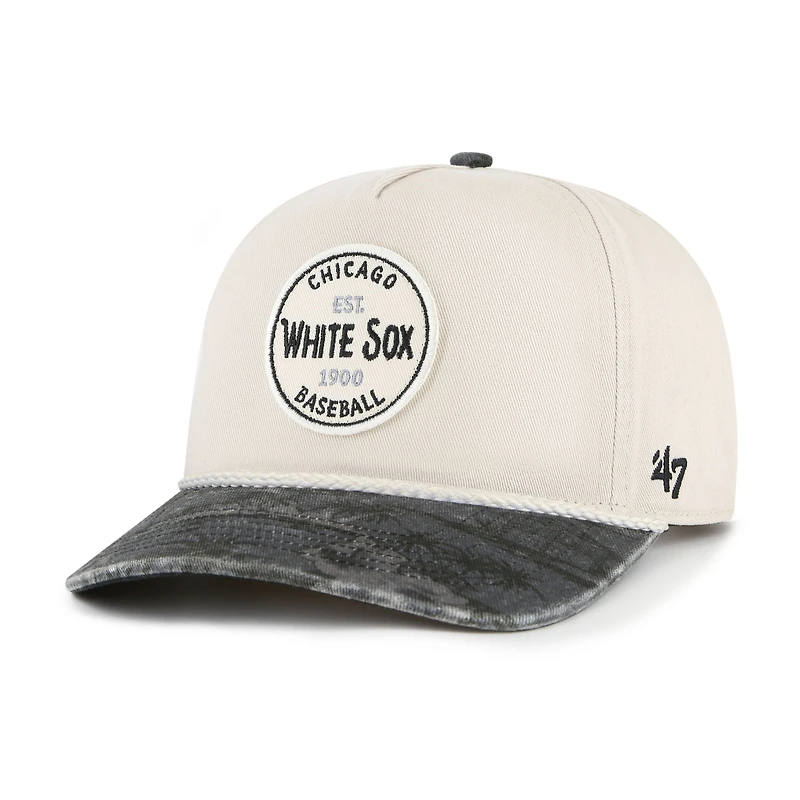 Casquette ajustable Fiji Rope Hitch pour homme, couleur crème/noir, Chicago White Sox, 1947