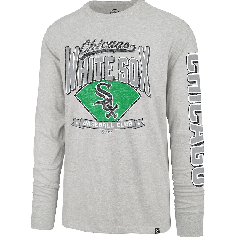 T-shirt à manches longues gris Chicago White Sox Fair Ball Franklin pour homme '47