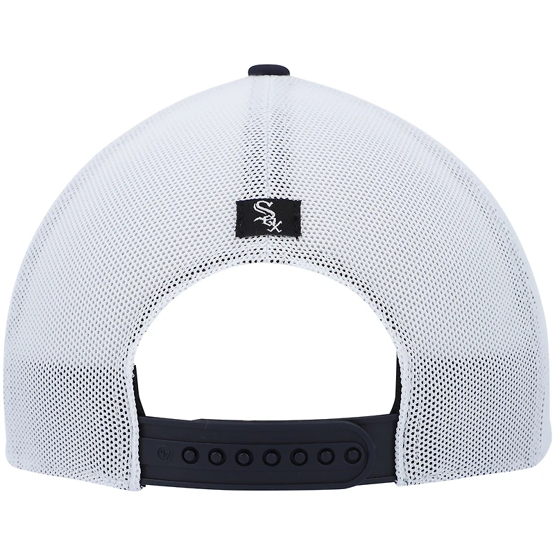 Men's '47 Navy/White Chicago White Sox Flag Fill Trucker Snapback Hat