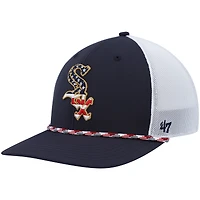 Casquette Snapback '47 Navy/White Chicago White Sox Flag Fill pour homme