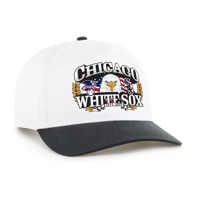 Men's '47 White/Black Chicago White Sox Americana Eagle Hitch Adjustable Hat