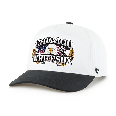 Men's '47 White/Black Chicago White Sox Americana Eagle Hitch Adjustable Hat