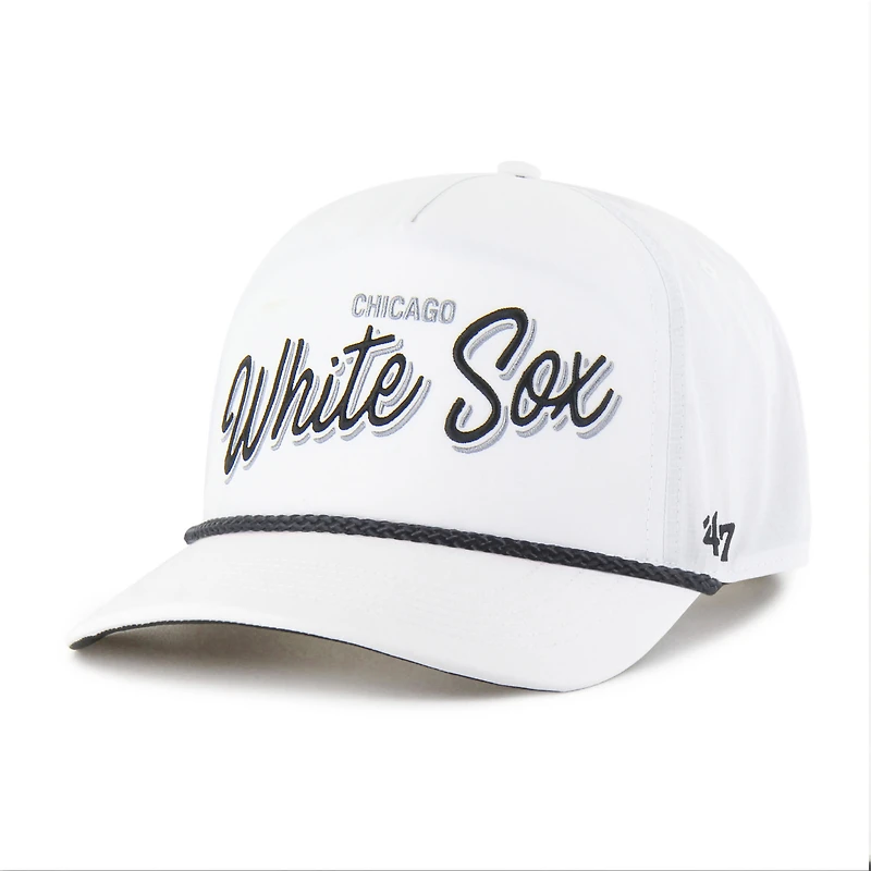 Casquette ajustable blanche « 47 » pour homme, Chicago White Sox, Brrr Fairway Hitch