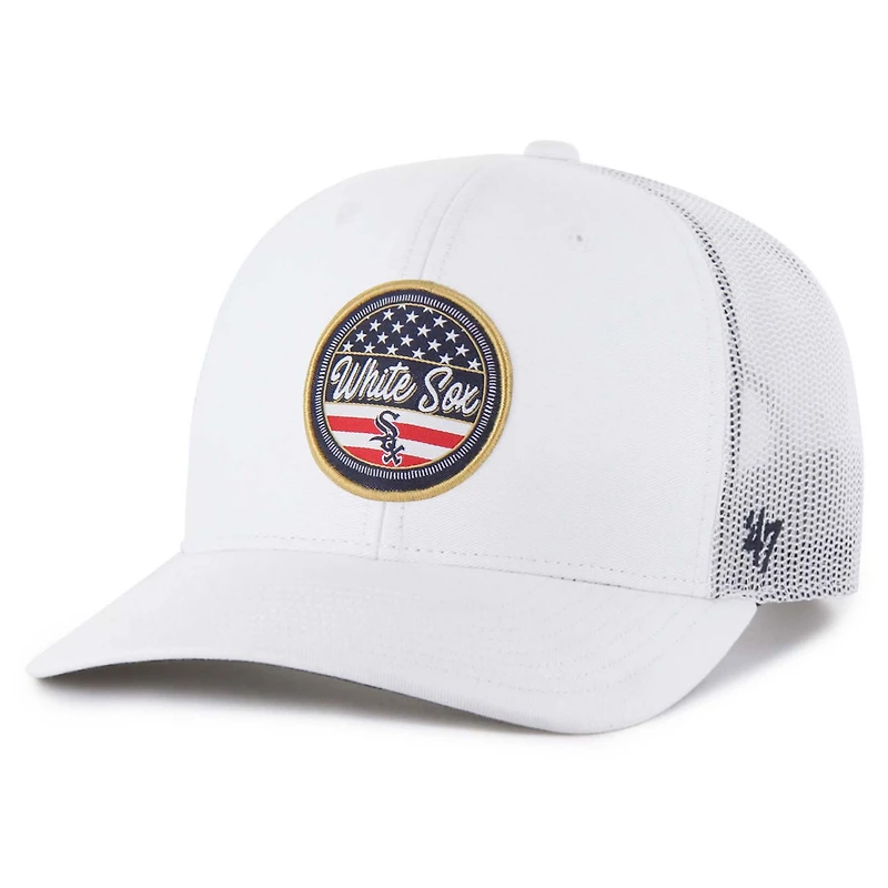 Casquette de camionneur ajustable « 47 » blanche hommage aux White Sox de Chicago pour homme