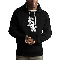 Men's Antigua Black Chicago White Sox Victory Pullover Hoodie