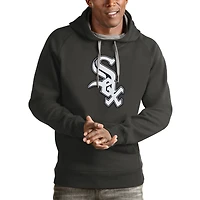 Men's Antigua Charcoal Chicago White Sox Victory Pullover Team Logo Hoodie