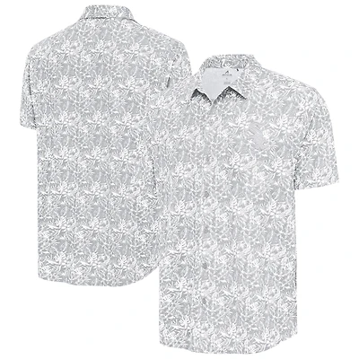 Chemise boutonnée Antigua grise pour homme, motif Chicago White Sox Resort