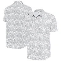 Chemise boutonnée Antigua grise pour homme, motif Chicago White Sox Resort