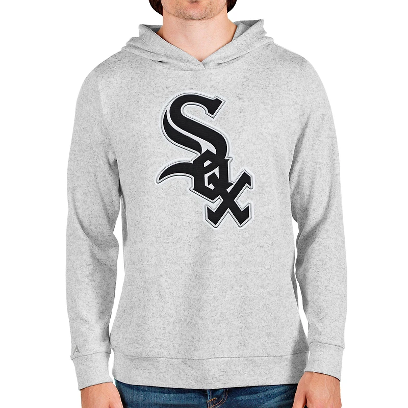 Sweat à capuche enfiler Absolute pour homme avec logo de l'équipe des Chicago White Sox en gris chiné Antigua