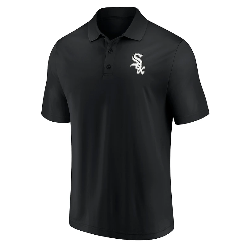 Ensemble polo noir/gris avec logo principal des Chicago White Sox pour homme