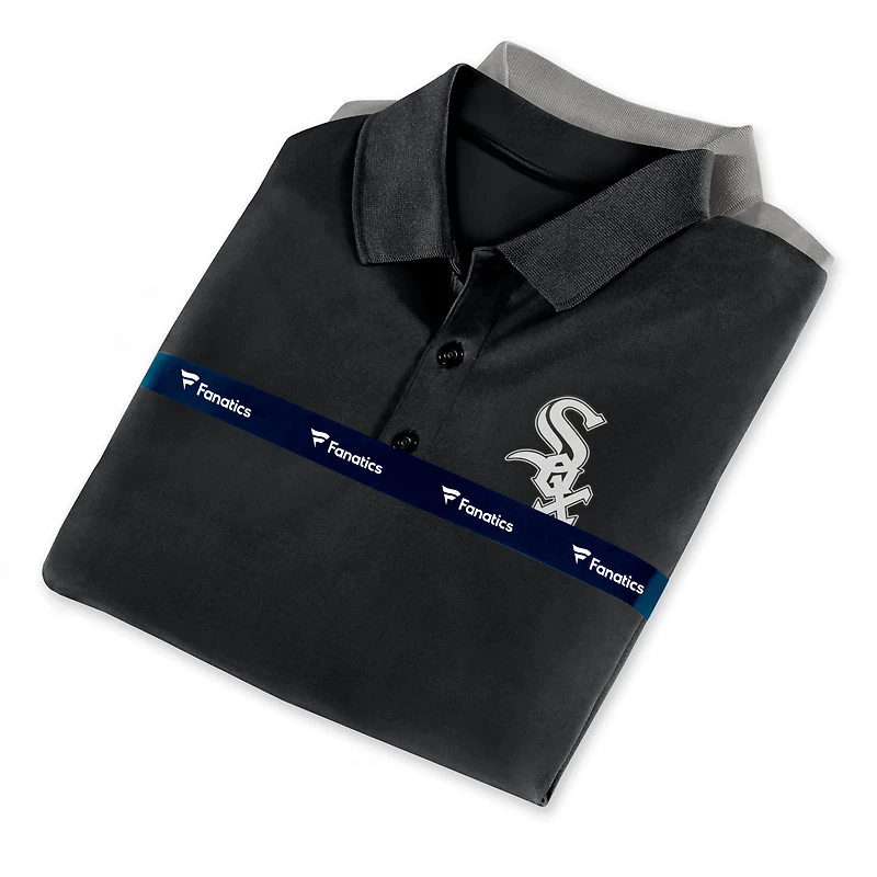 Ensemble polo noir/gris avec logo principal des Chicago White Sox pour homme
