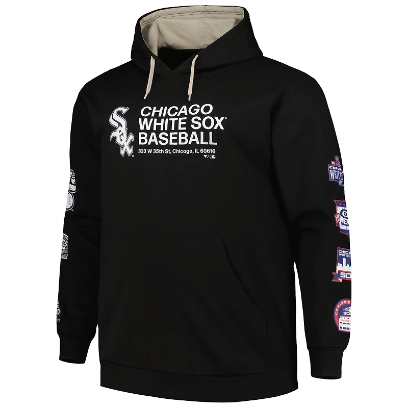 Chandail à capuchon en polaire Big & Tall Chicago White Sox pour homme, noir