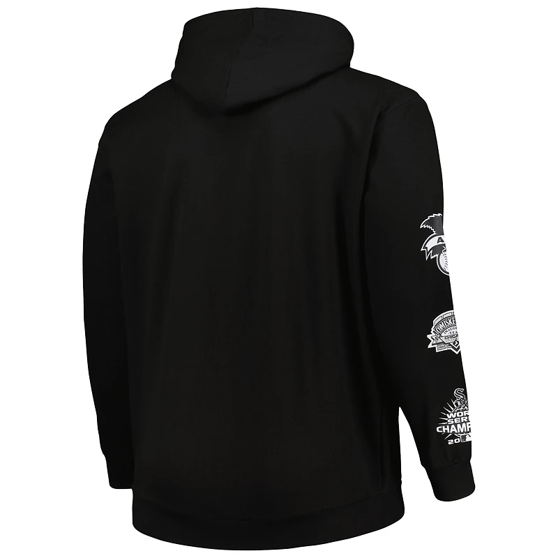 Chandail à capuchon en polaire Big & Tall Chicago White Sox pour homme, noir