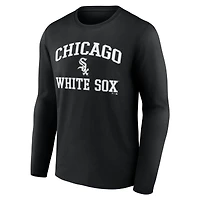 Men's  Black Chicago White Sox Heart & Soul Long Sleeve T-Shirt
