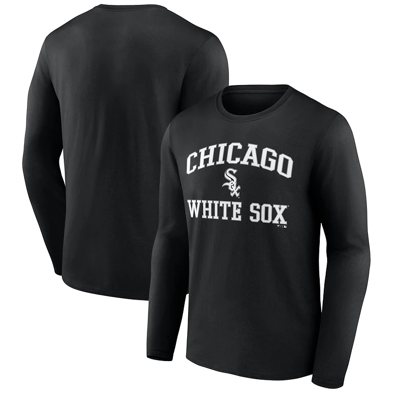 T-shirt à manches longues Heart & Soul des Chicago White Sox pour homme, couleur charbon