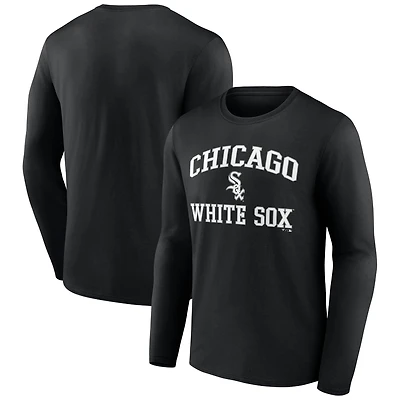 T-shirt à manches longues Heart & Soul des Chicago White Sox pour homme, couleur charbon