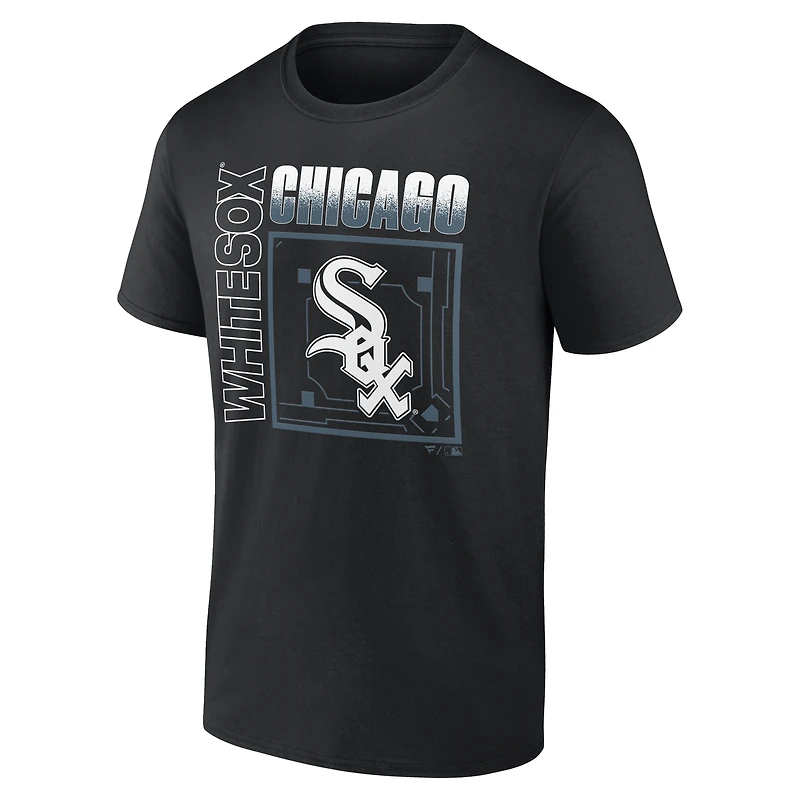 Men's Black Chicago White Sox Home Field Pop Personalized Name & Number T-Shirt