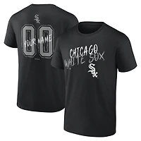 T-shirt noir pour homme Chicago White Sox Hustle personnalisé avec nom et numéro