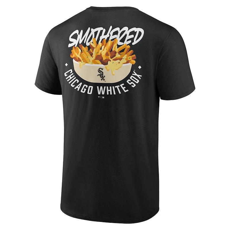 T-shirt noir pour homme des Chicago White Sox avec frites étouffées