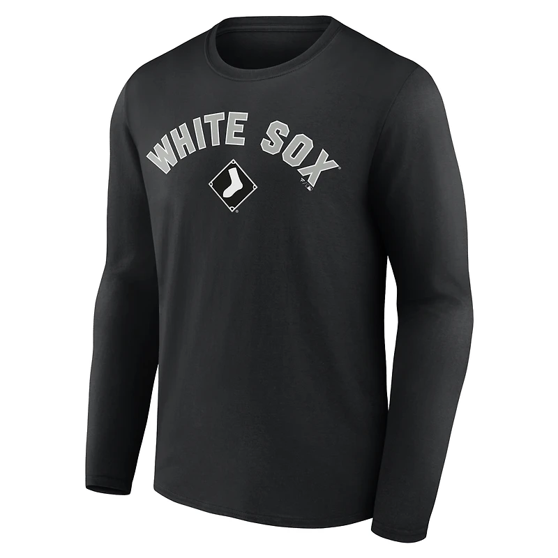 Men's Black Chicago White Sox Winning Streak Custom Long Sleeve T-Shirt