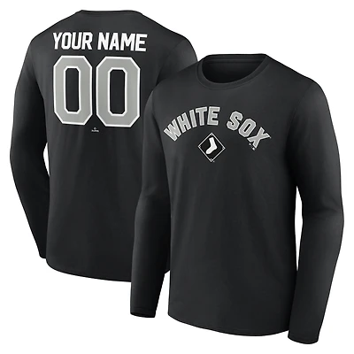Men's Black Chicago White Sox Winning Streak Custom Long Sleeve T-Shirt