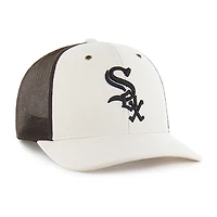 Men's Carhartt x '47 Natural/Brown Chicago White Sox Undyed Trucker Adjustable Hat