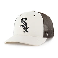 Men's Carhartt x '47 Natural/Brown Chicago White Sox Undyed Trucker Adjustable Hat