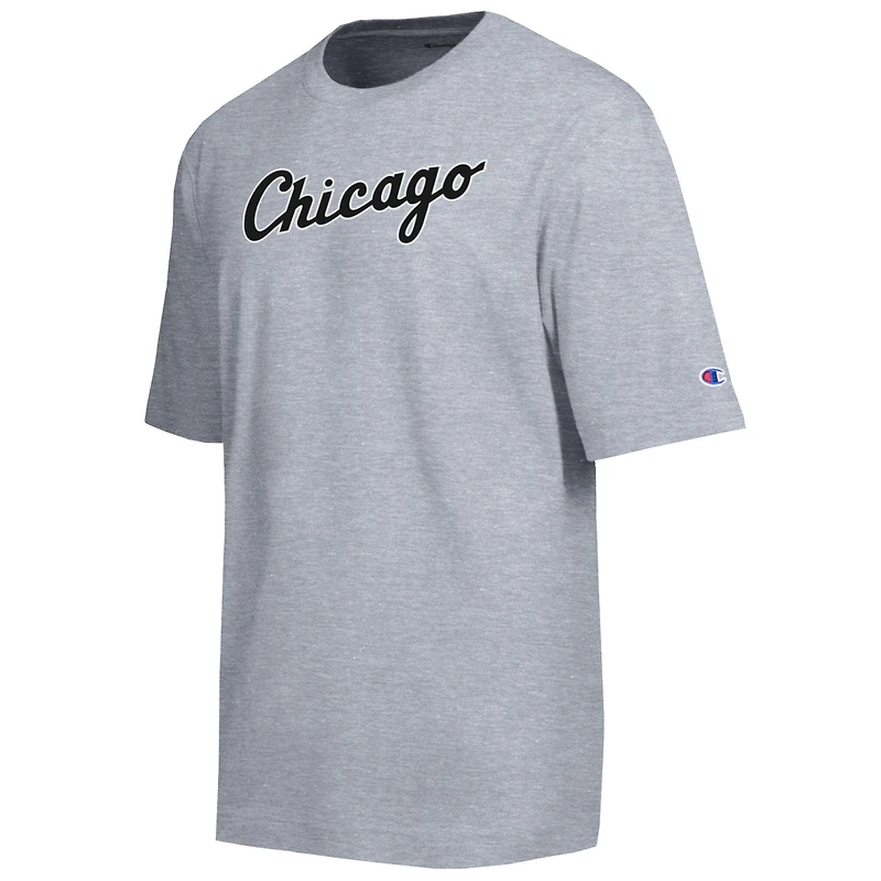 T-shirt Champion gris pour homme Chicago White Sox All Star en chenille avec logo