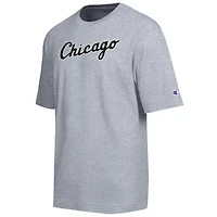 T-shirt Champion gris pour homme Chicago White Sox All Star en chenille avec logo