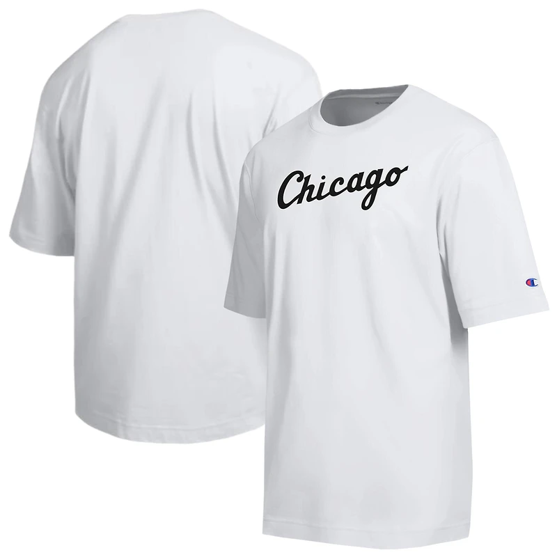 T-shirt Champion White Chicago Sox All Star en chenille avec logo arqué