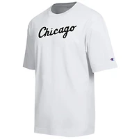 Men's Champion White Chicago Sox All Star Arched Chenille Wordmark T-Shirt
