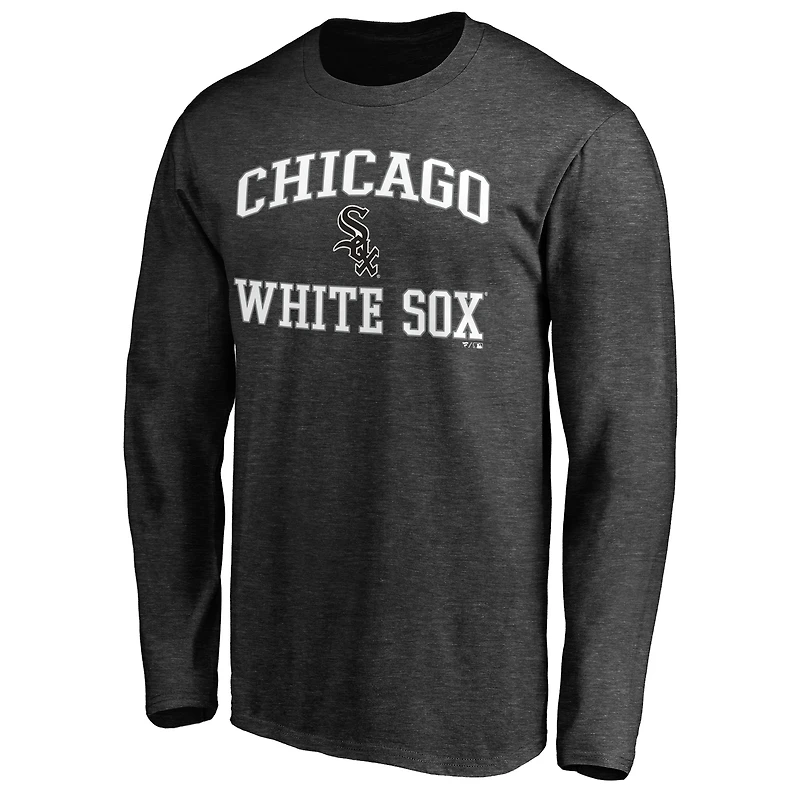 Men's  Charcoal Chicago White Sox Heart & Soul Long Sleeve T-Shirt