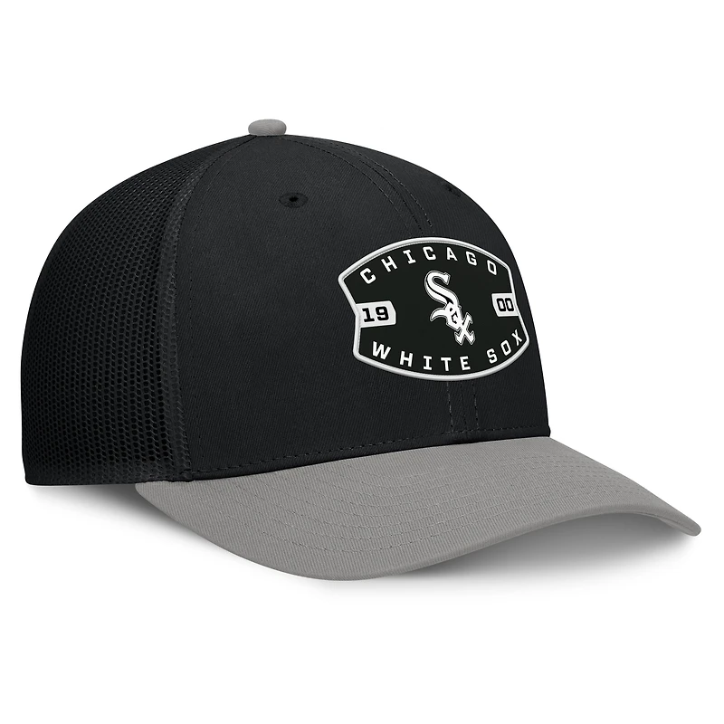 Men's Chicago White Sox Fanatics Black/Gray Cutoff Adjustable Trucker Hat