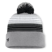 Bonnet en tricot à revers et pompon gris des Chicago White Sox Fanatics pour homme