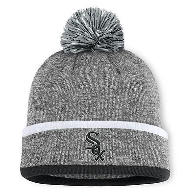 Men's Chicago White Sox Fanatics Heather Gray Backstop Cuffed Knit Hat with Pom