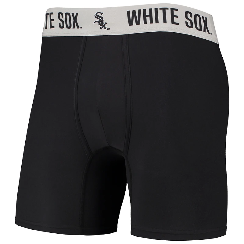Ensemble de deux boxers Flagship Chicago White Sox Concepts Sport pour hommes, noir/gris