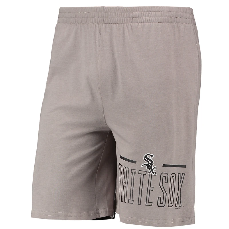 Ensemble de nuit T-shirt et short Chicago White Sox Meter Concepts Sport gris/noir pour homme
