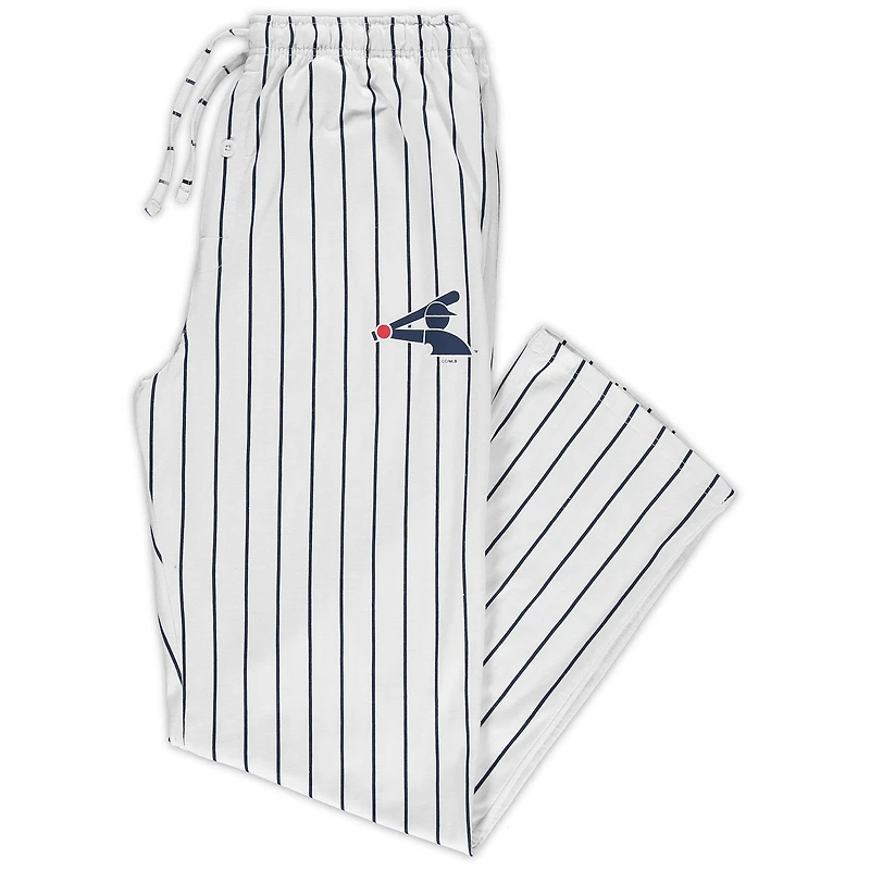 Concepts Sport Pantalon de nuit à fines rayures Chicago White Sox Big & Tall pour homme Blanc/Noir