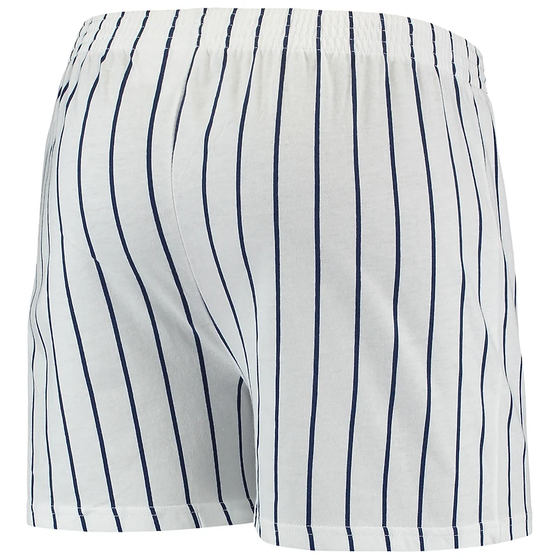 Caleçon à fines rayures Vigor Chicago White Sox Concepts Sport pour homme, blanc/bleu marine