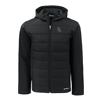 Sweat à capuche zippé entièrement recyclé en softshell écologique hybride Evoke pour homme, coupeur et buck, noir, Chicago White Sox, grandes tailles