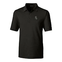 Polo à rayures crayon Forge pour homme Cutter & Buck, noir, Chicago White Sox, grandes tailles