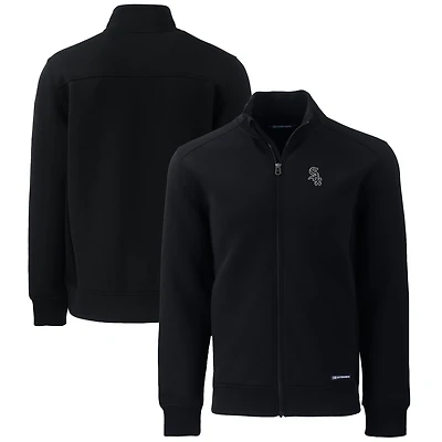 Veste zippée intégrale Roam Eco recyclée noire pour homme, modèle Cutter & Buck des Chicago White Sox, grande taille