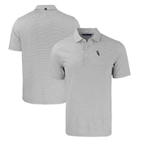Men's Cutter & Buck Gray/White Chicago White Sox Forge Eco Double Stripe Stretch Recycled Polo
